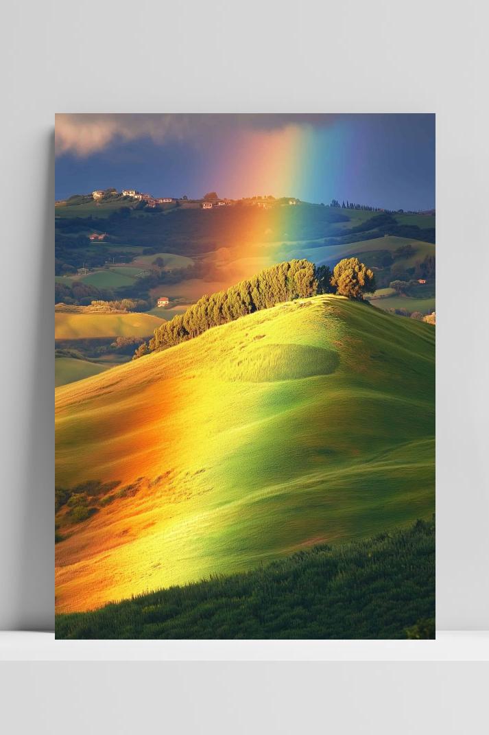 Regenboog op 3mm aluminium dibond