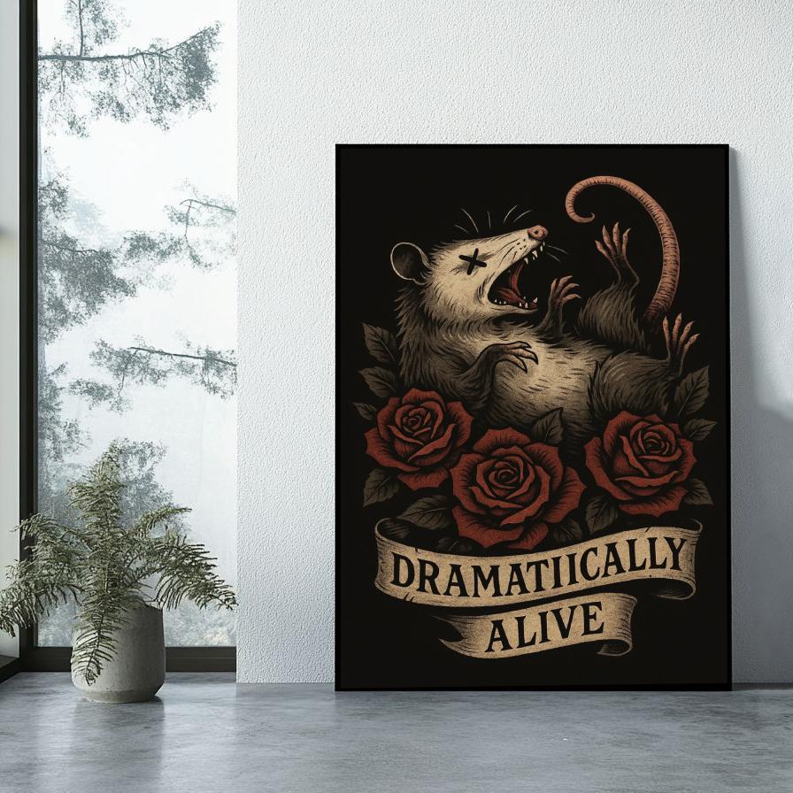 Dramatically Alive Text Quote Rat poster sfeerbeeld 1