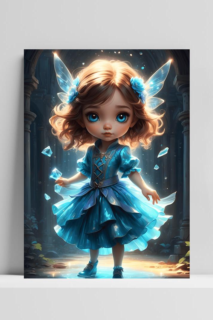 Baby Fee op 3mm aluminium dibond