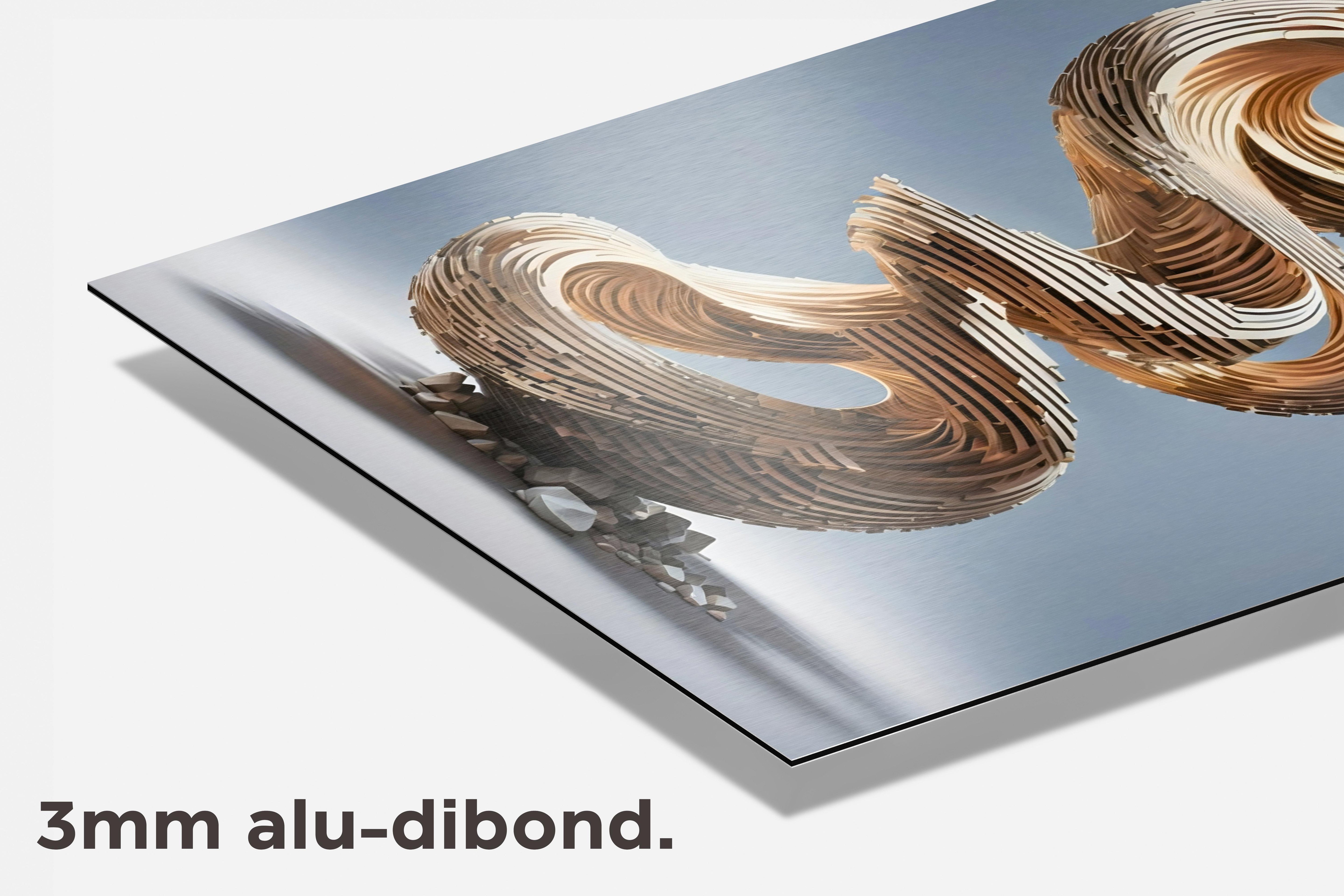 Minimalistisch Hout dibond detail