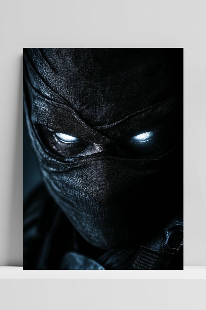 Noob Saibot Mortal Kombat op 3mm aluminium dibond