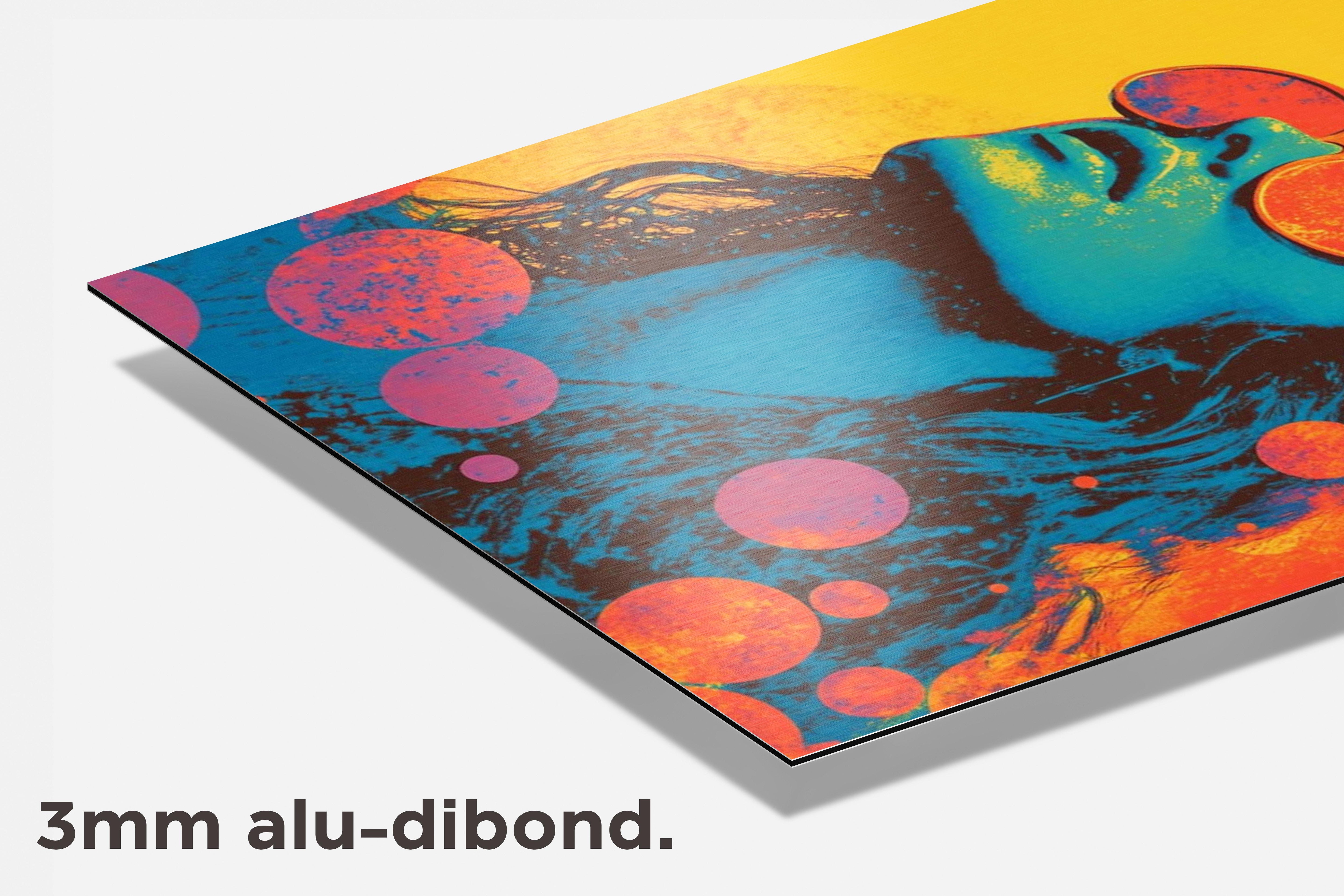 Vrouw Zonnebril dibond detail