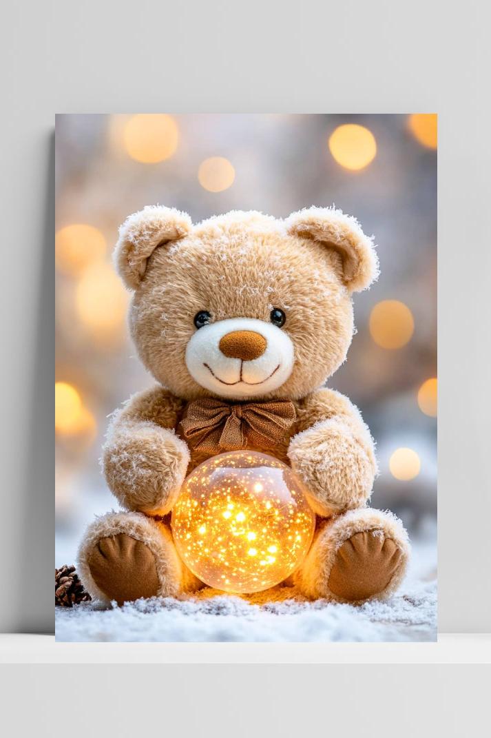 Teddybeer op 3mm aluminium dibond