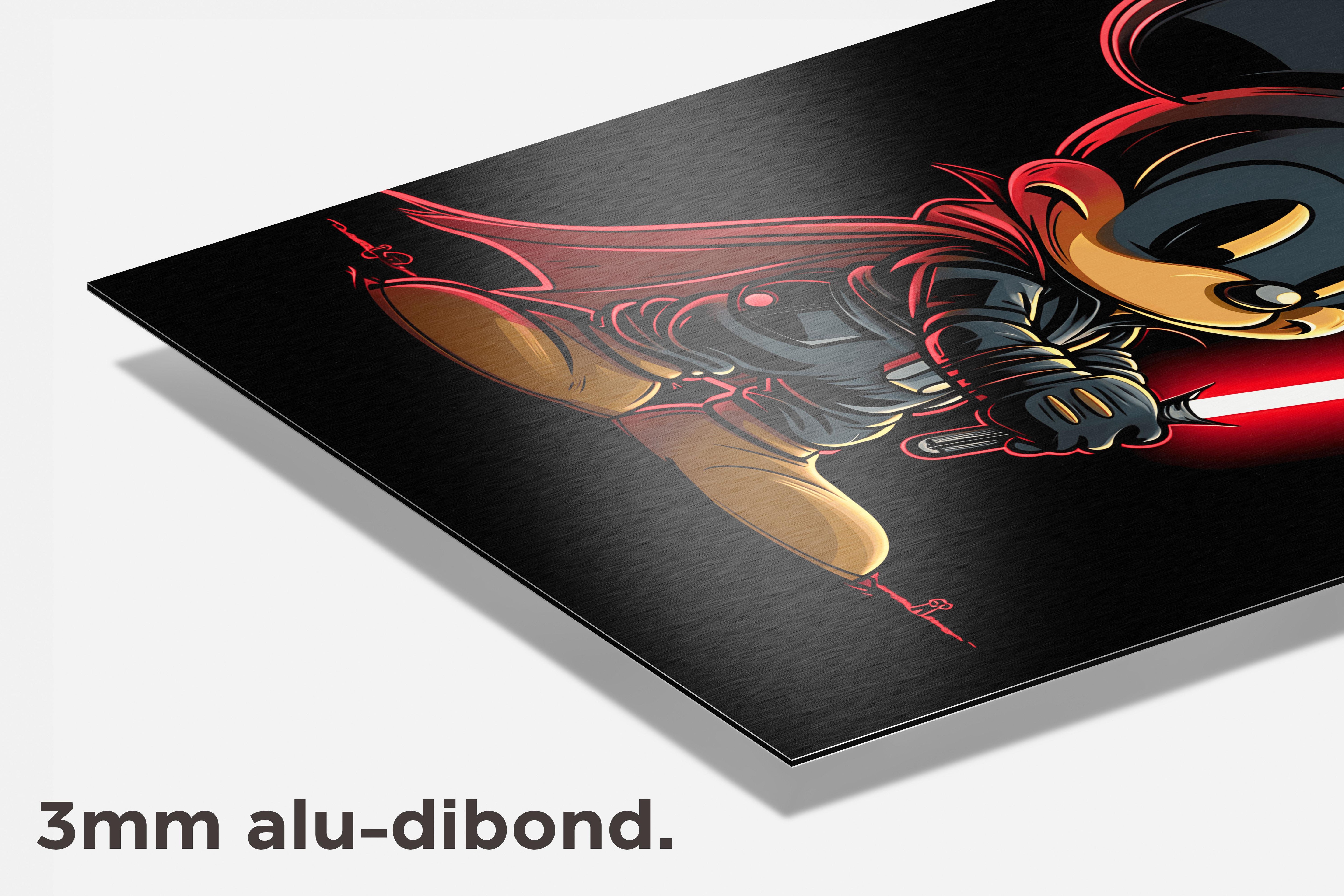 Darth Mickey Mouse dibond detail