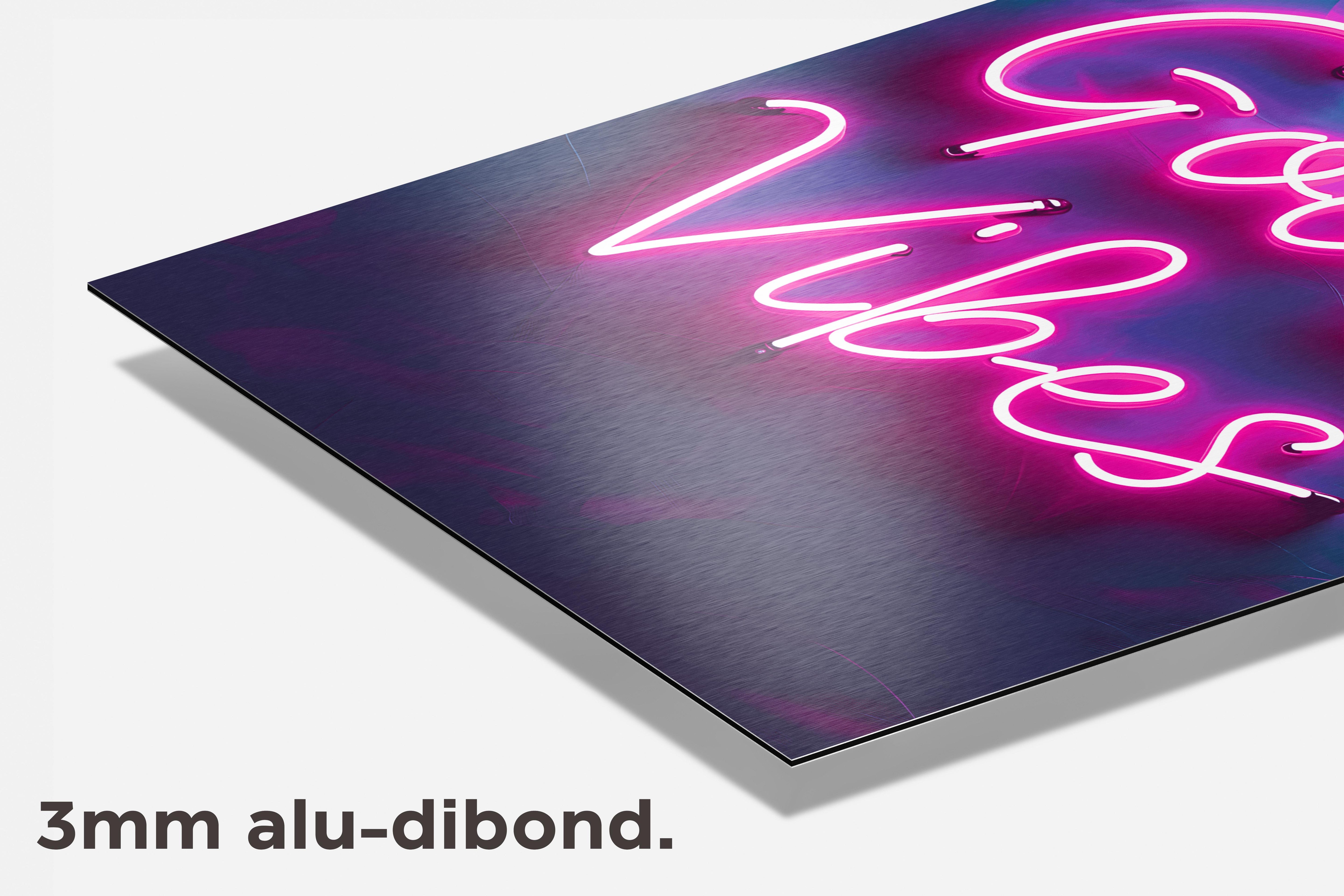 Good Vibes dibond detail