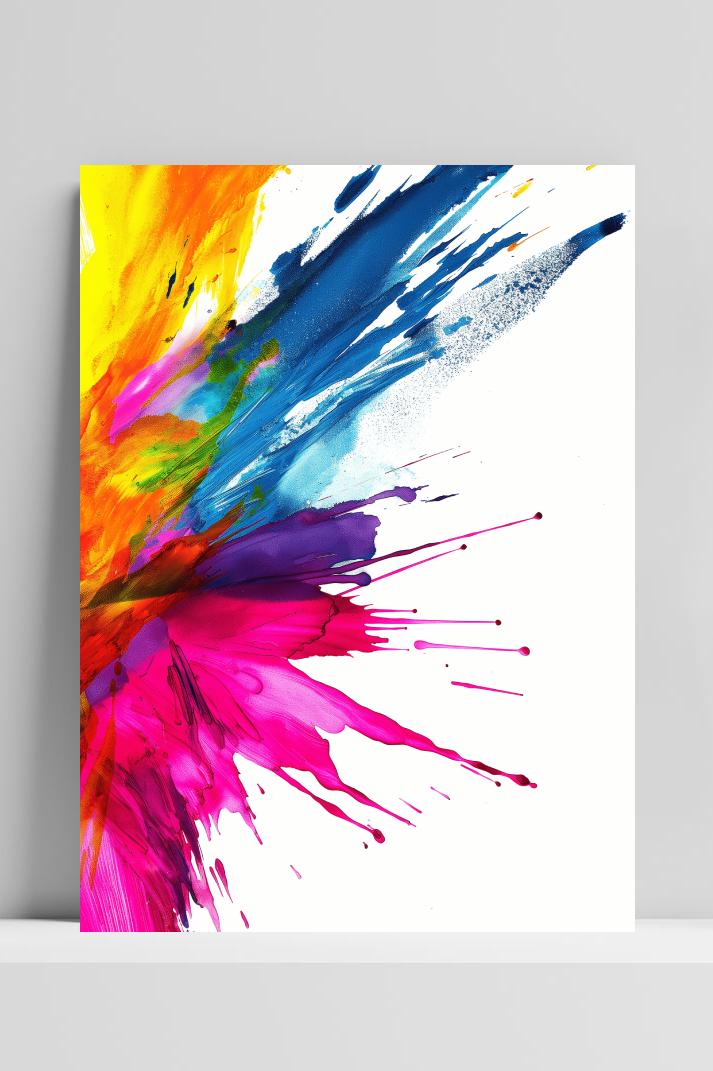 Kleuren Splash op 3mm aluminium dibond