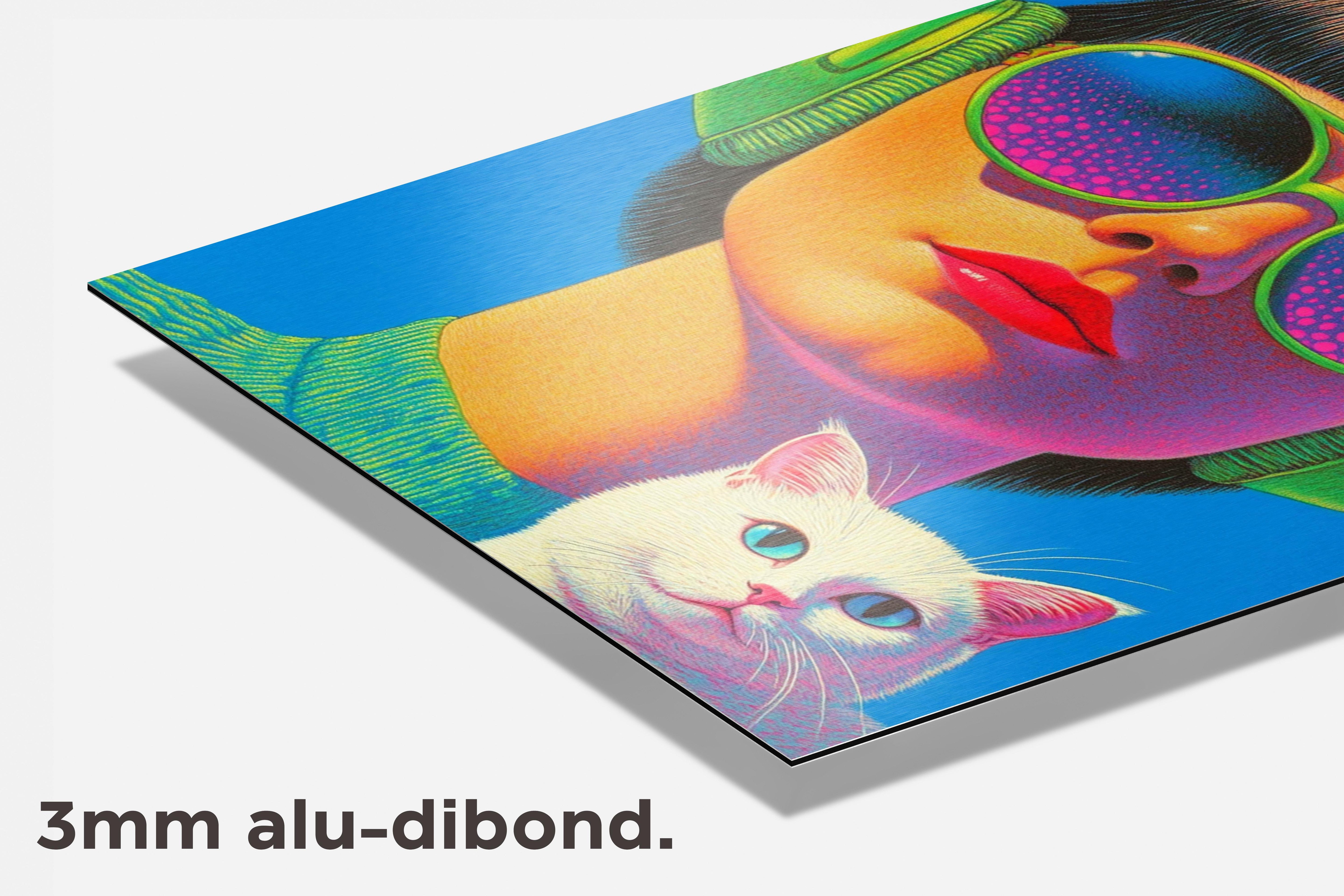 Meisje Kat dibond detail