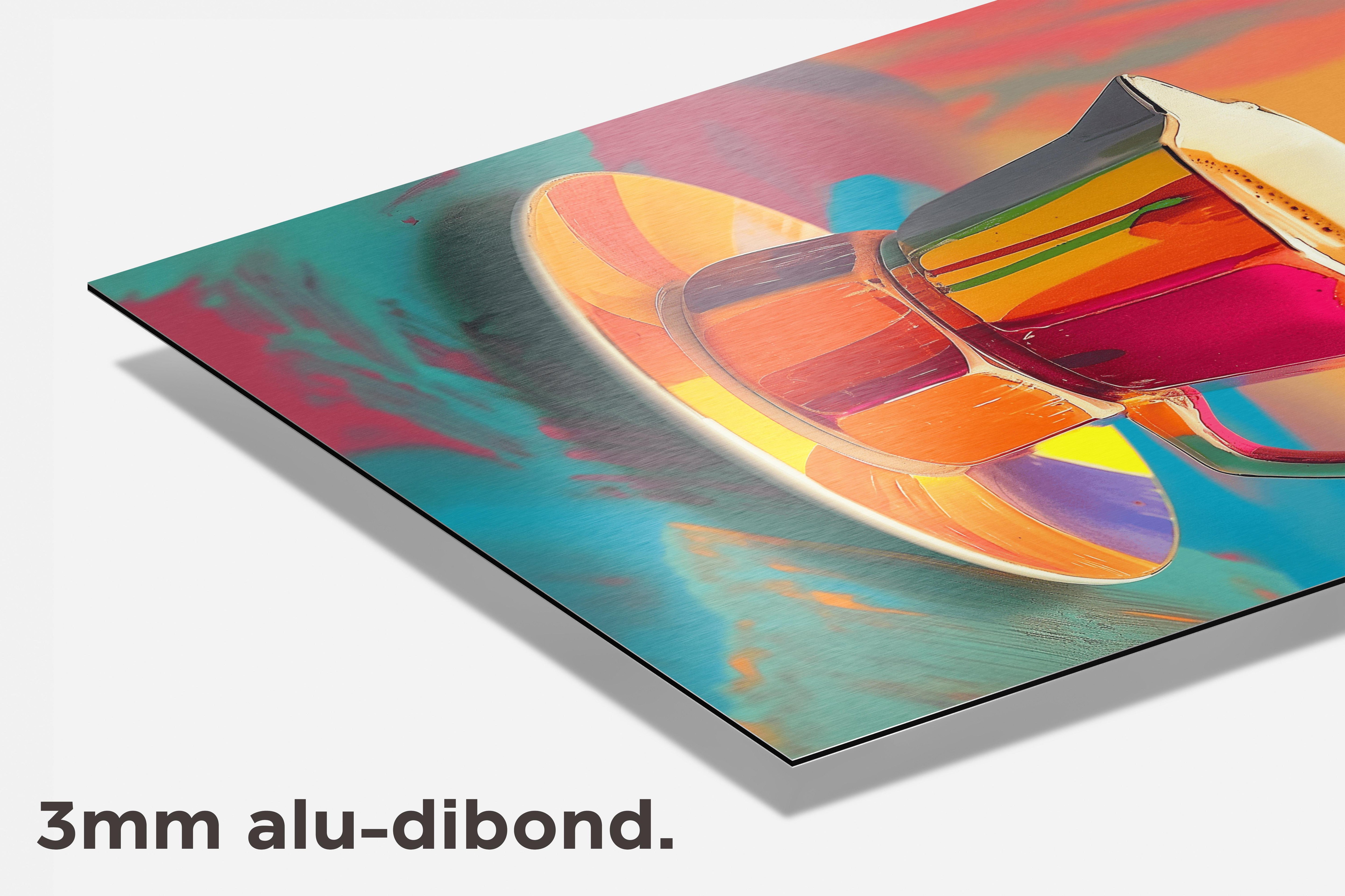Italiaanse Koffie Kleurrijk dibond detail