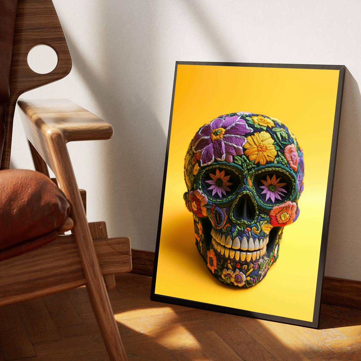 Skull Flower poster van 25 Artstreet