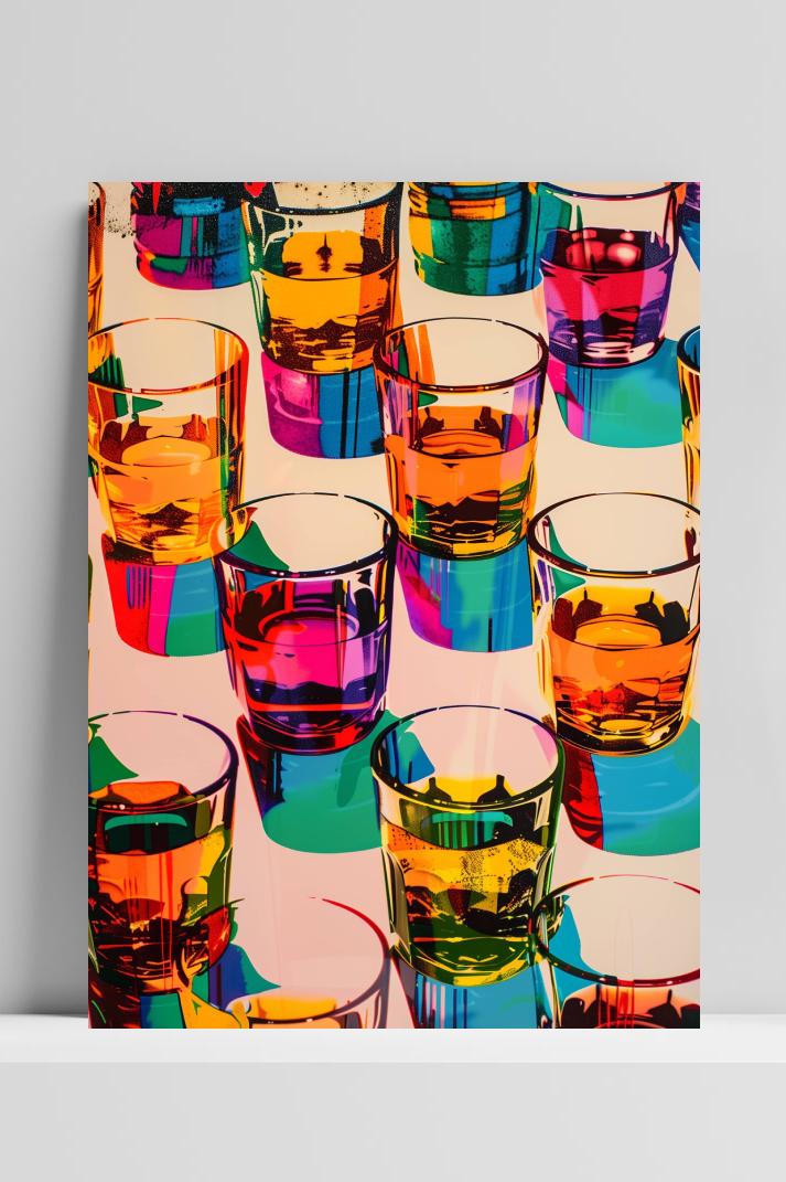 Feestdrankjes op 3mm aluminium dibond