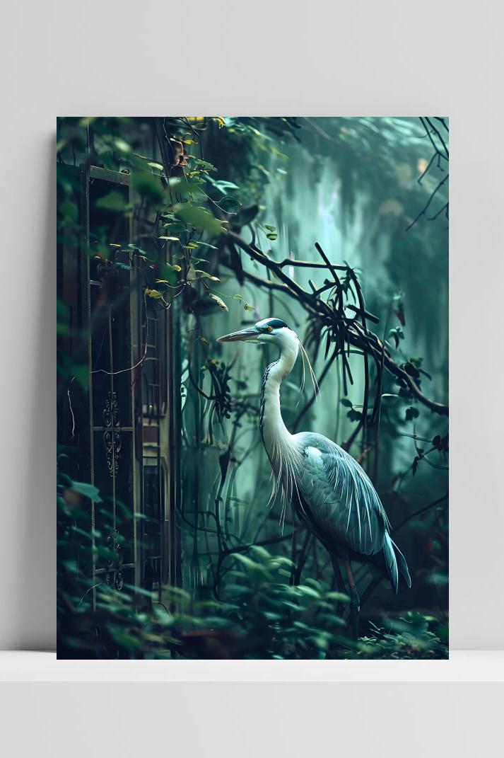 Reiger Vogel op 3mm aluminium dibond