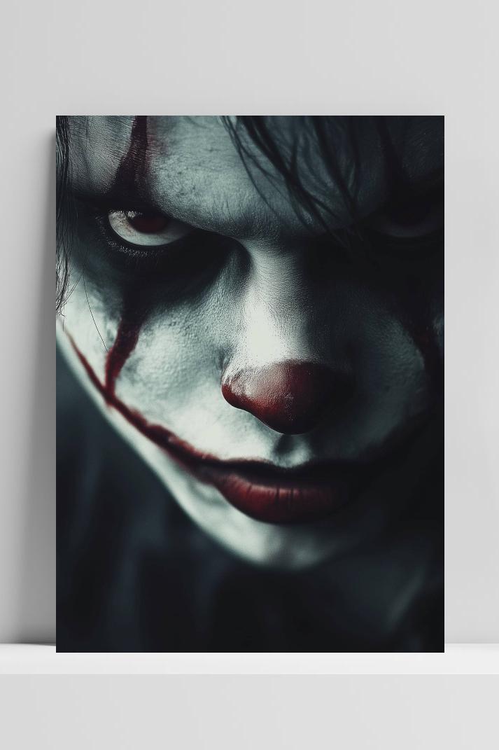 Enge Clown op 3mm aluminium dibond