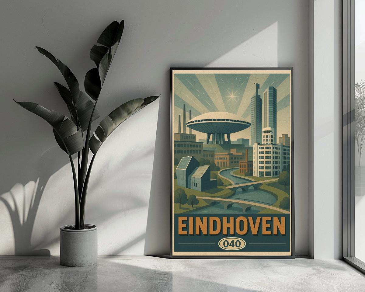 Eindhoven Netherlands Vintage Text poster van 25 Artstreet