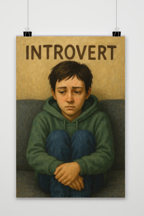 Introvert Quote Boy poster
