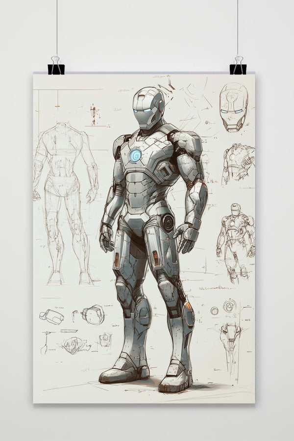 Iron Man Marvel Sketch poster