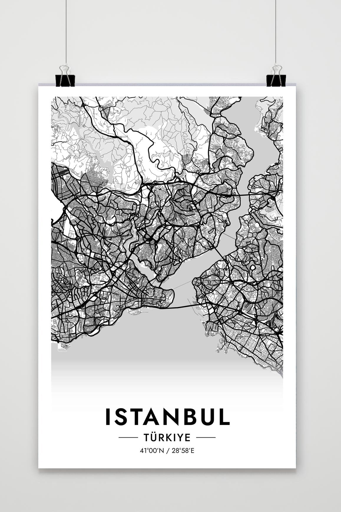 Istanbul Turkey White poster van 25 Artstreet