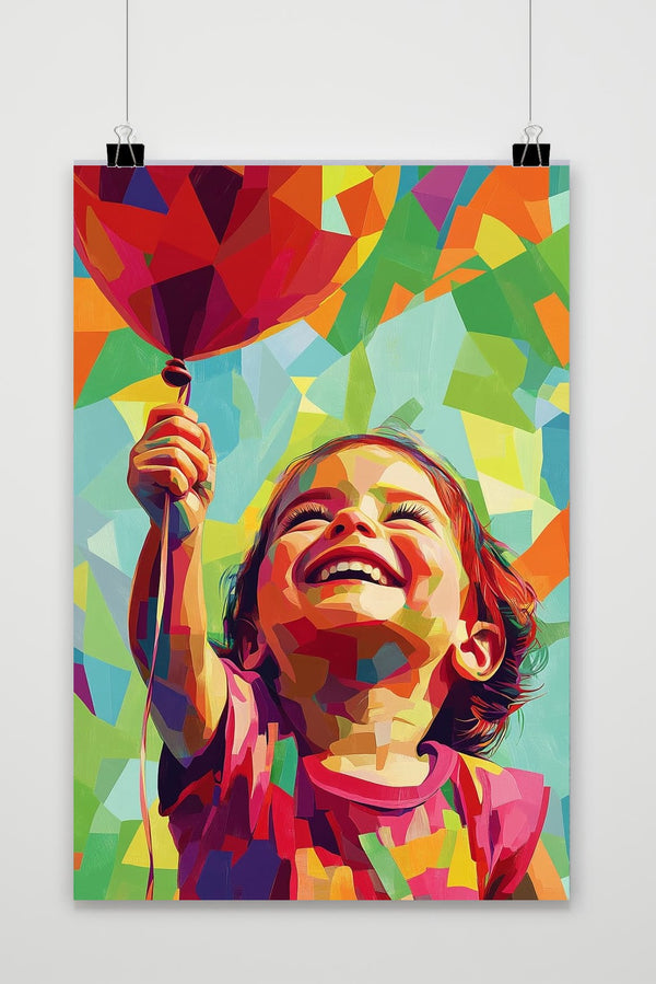 Kid Balloon Pop Art poster