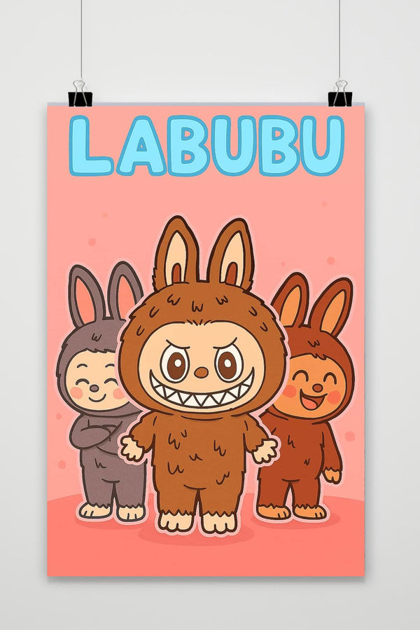 Labubu Cartoon Potrait poster