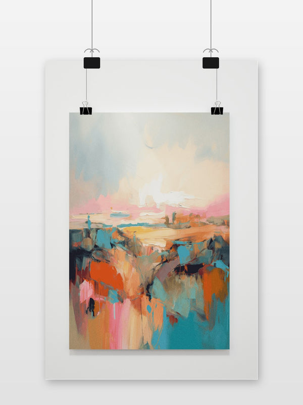 Landschap Kleurrijk poster