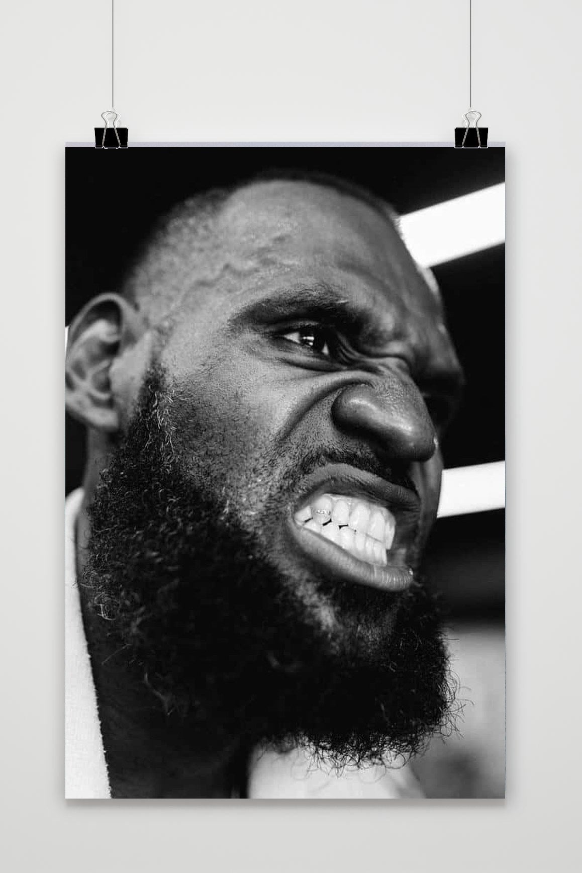 Affiche LeBron James Zwart-Wit de 25 Artstreet