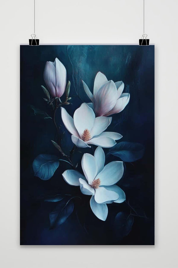 Magnolia Flowers Poster