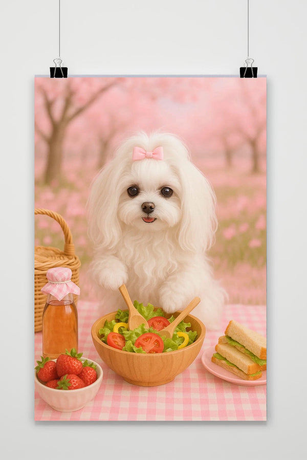 Póster Maltese Picnic