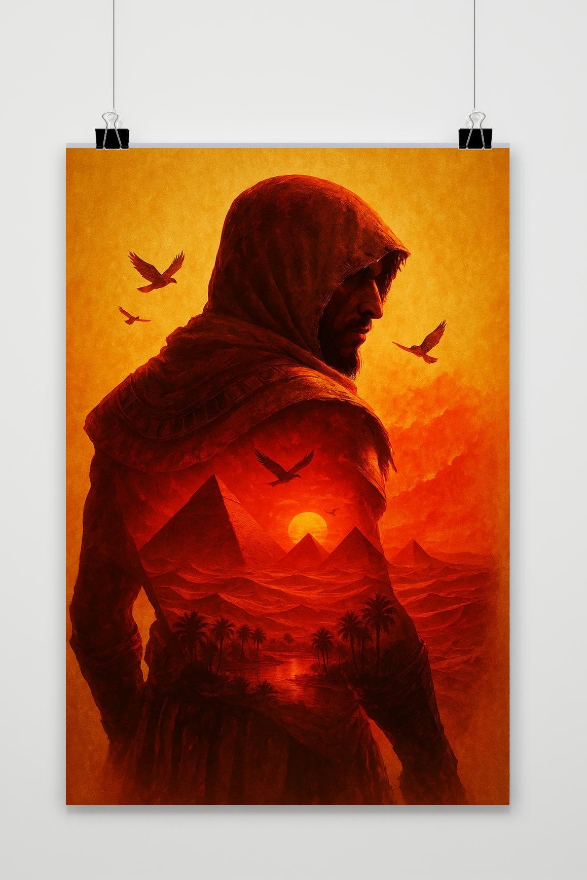 Affiche Man Pyramid Sunset de 25 Artstreet