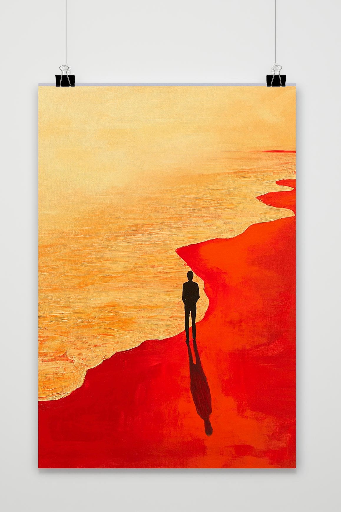 Affiche Man Silhouette Beach de 25 Artstreet