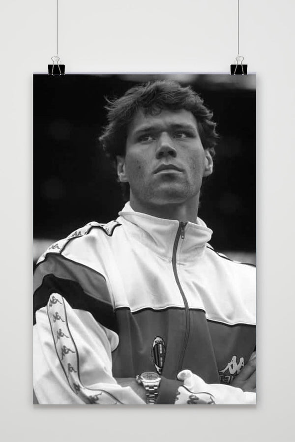 Póster Marco van Basten Blanco y Negro