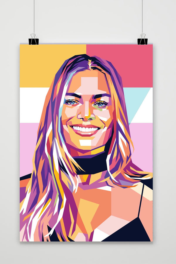 Margot Robbie Pop Art Poster