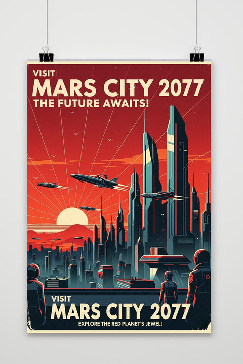 Póster Mars City Future