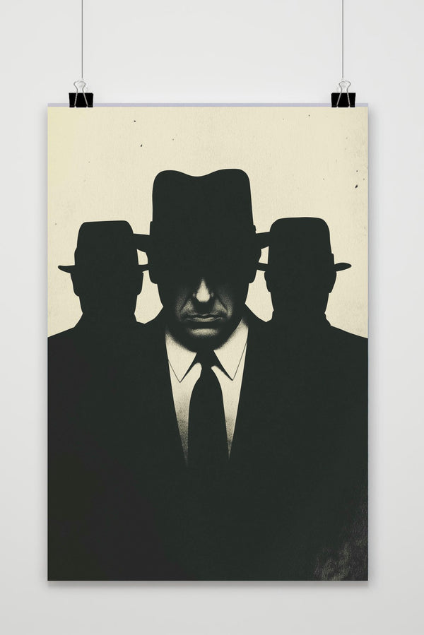Men Suit Noir Poster