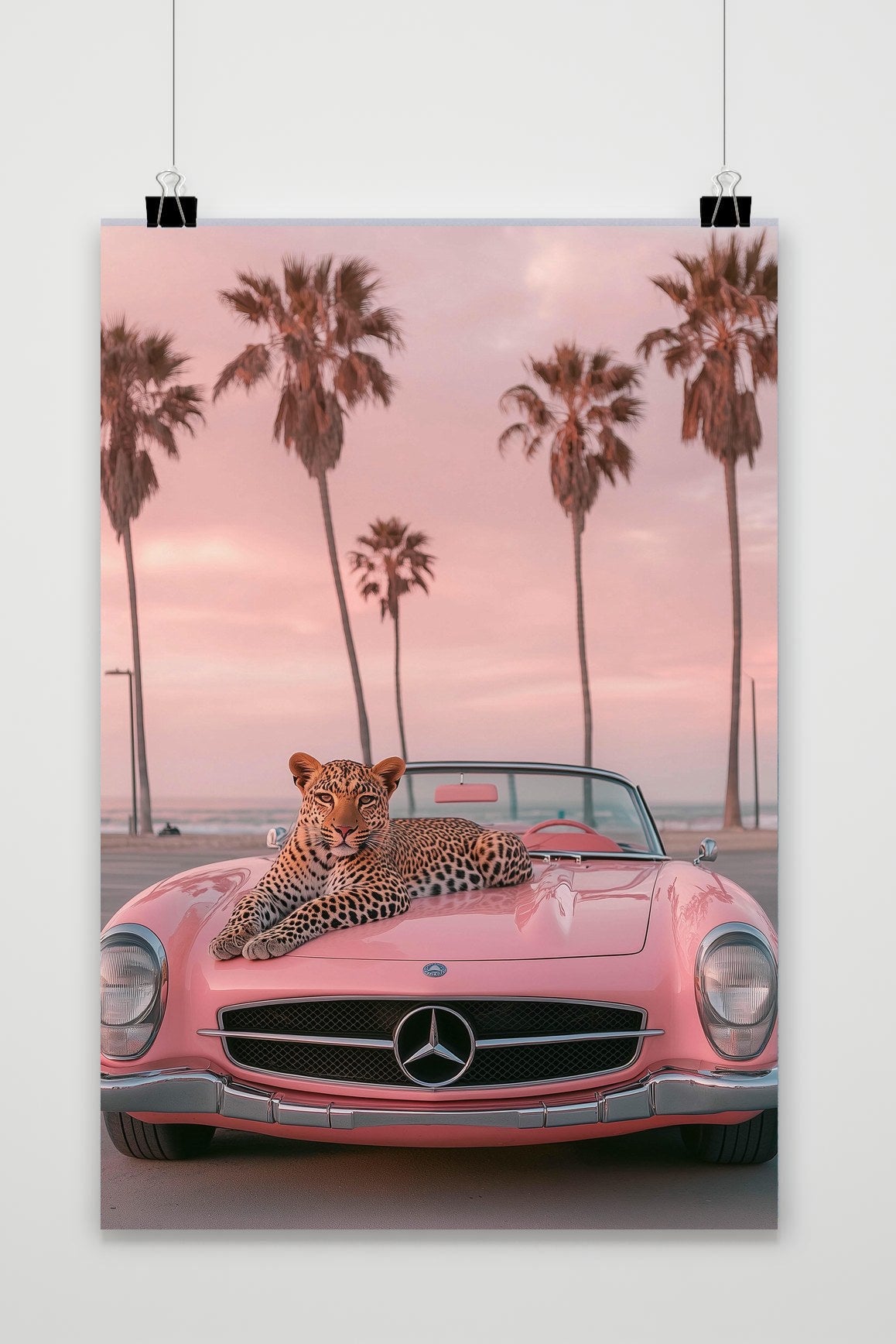 Affiche Mercedez Sports Car Leopard de 25 Artstreet