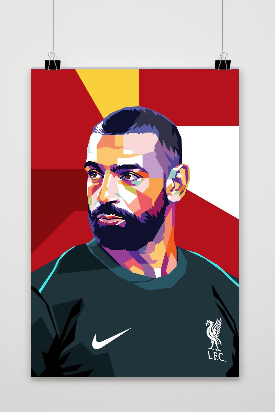 Affiche Mohamed Salah Red de 25 Artstreet