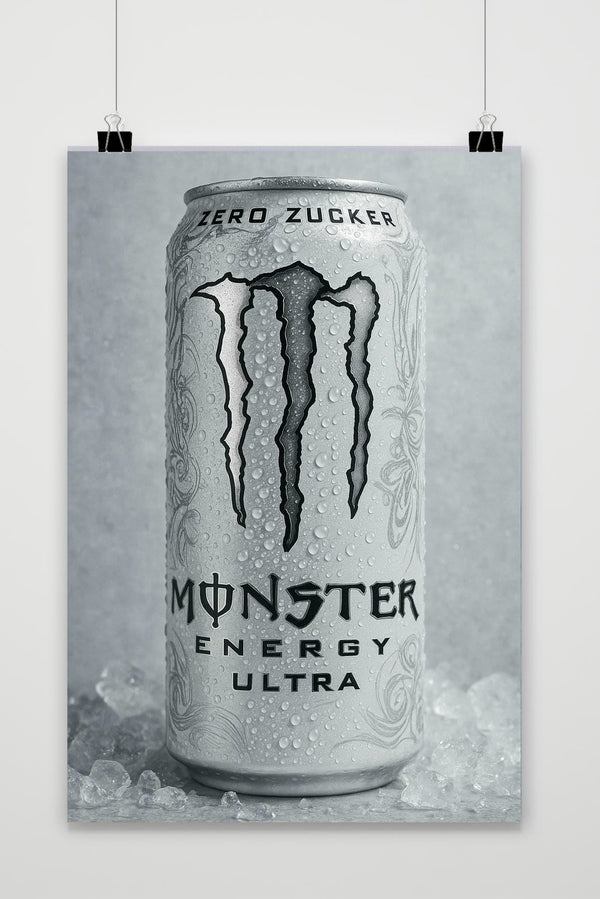 Affiche Monster Energy Drink Zwart-Wit