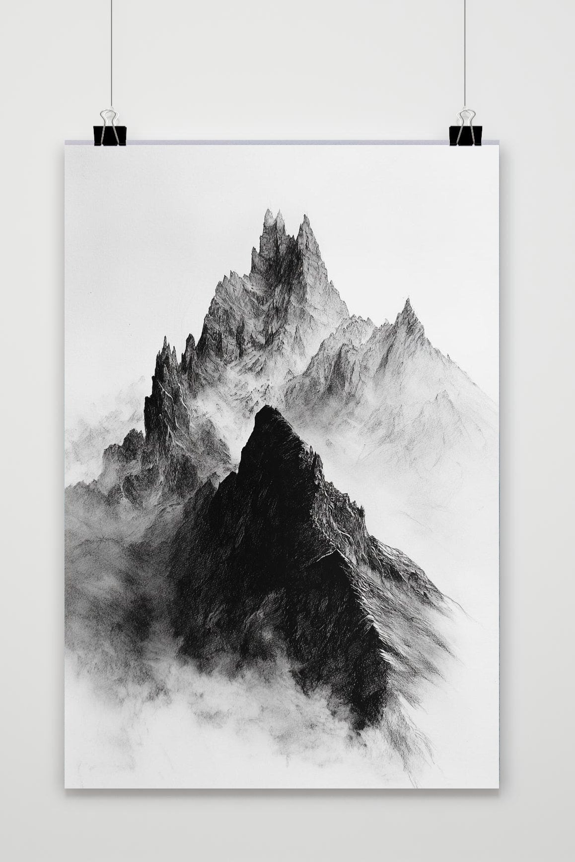 Mountain B&W poster van 25 Artstreet