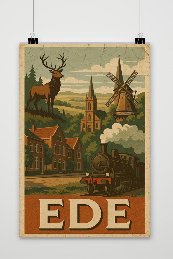 Póster Mouth Laugh Ede Netherlands Vintage