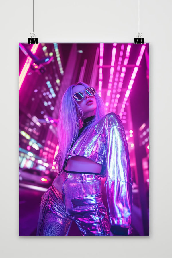 Póster Neon Futuristic Fashion
