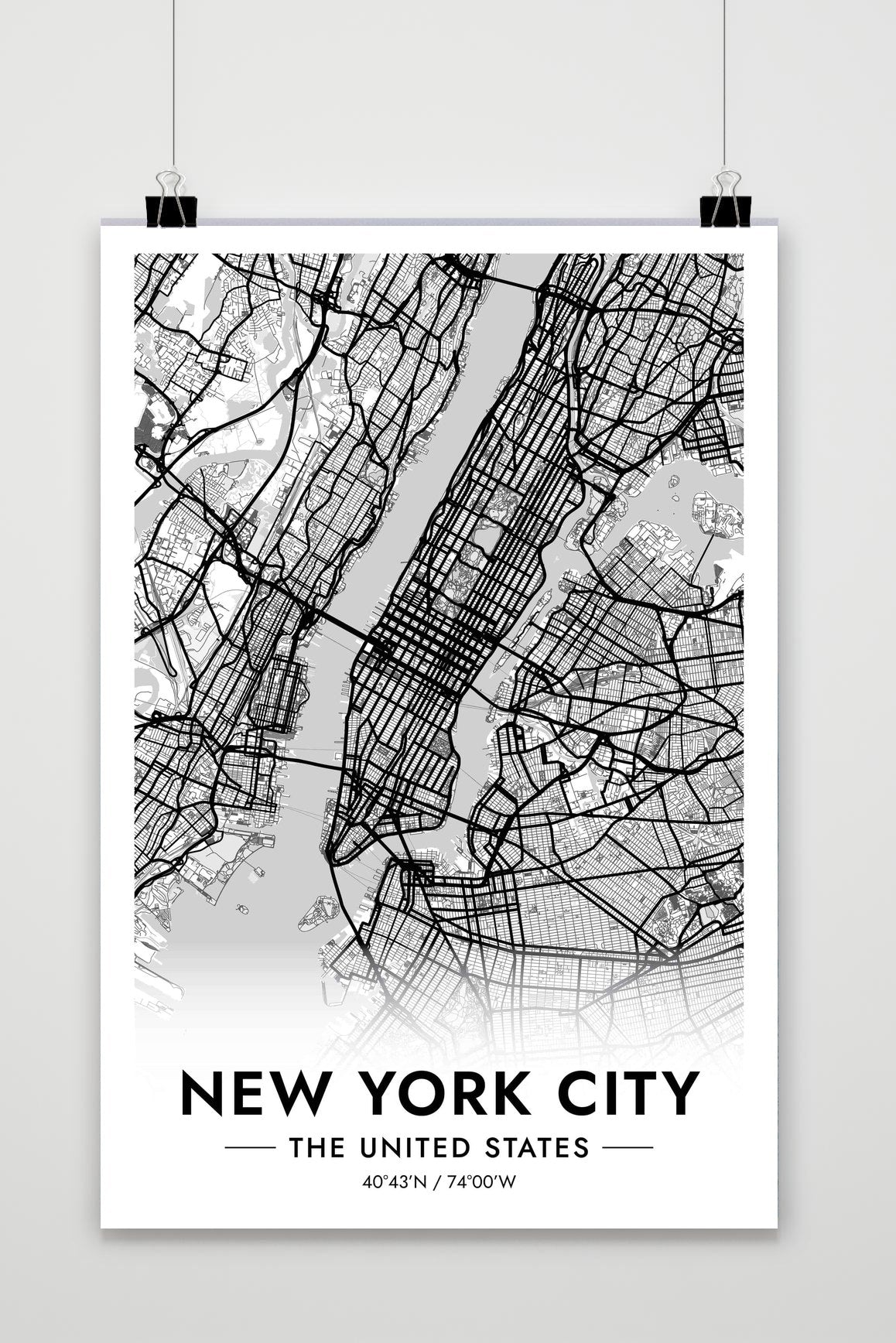 New York Map — wit