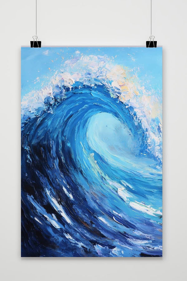 Affiche Ocean Wave Aquarel