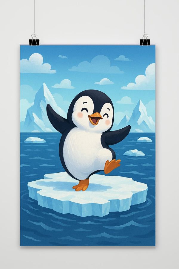 Penguin Iceberg Cartoon poster