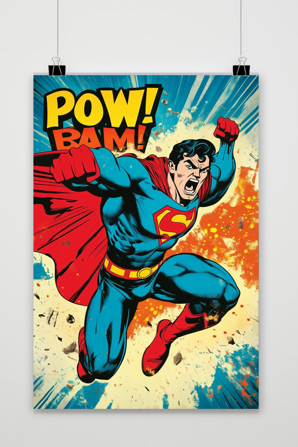 Póster Pow Bam Superman