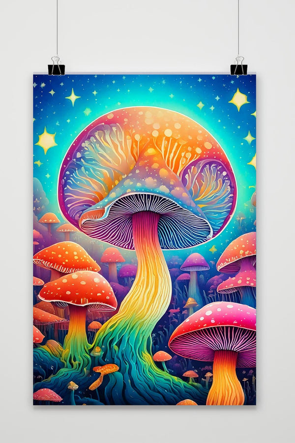 Psychedelic Mushroom poster