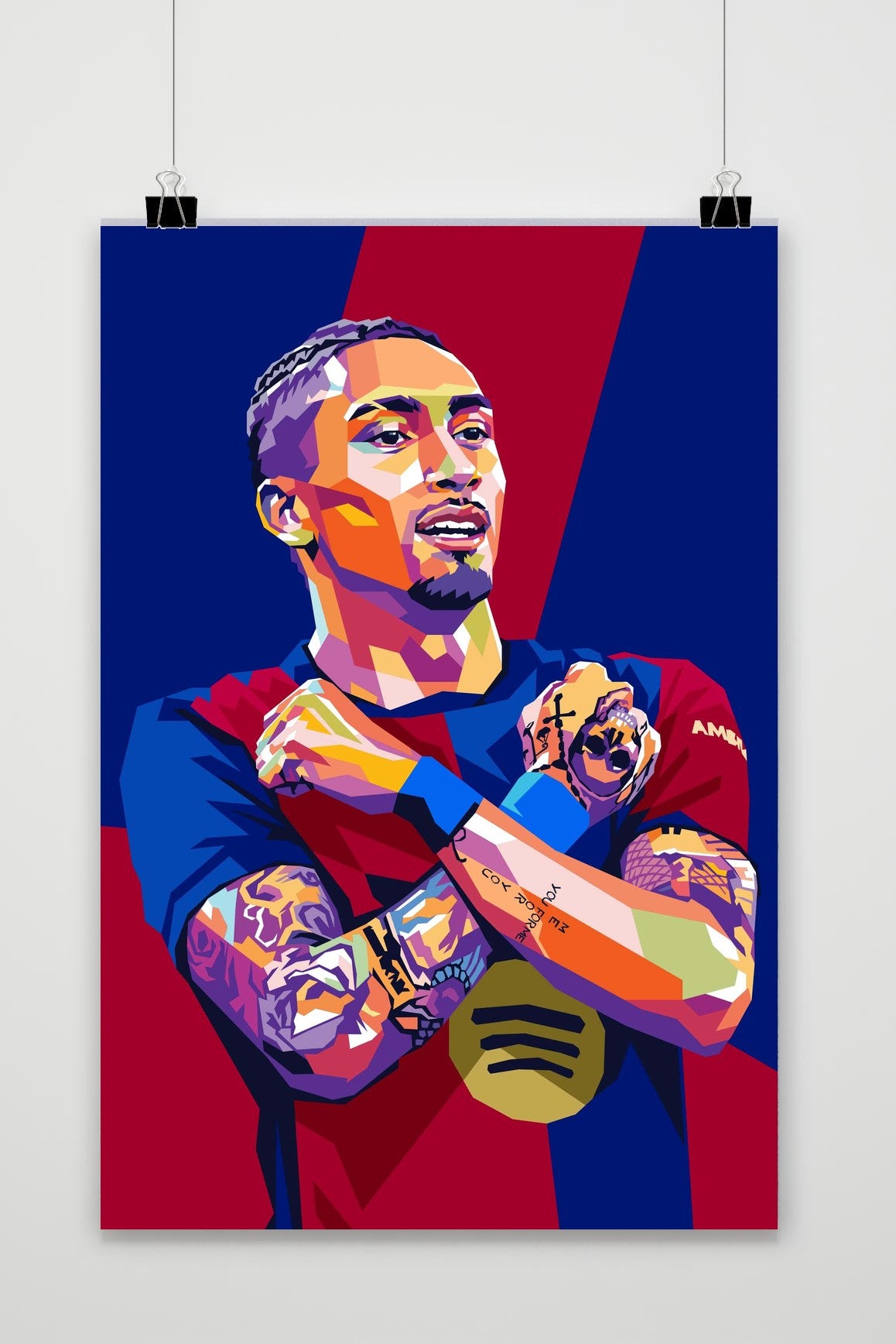 Affiche Raphinha Pop Art de 25 Artstreet