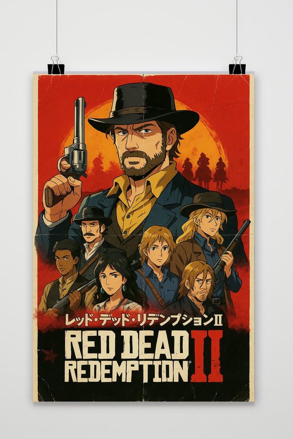 Red Dead Redemption 2 Cartoon Poster