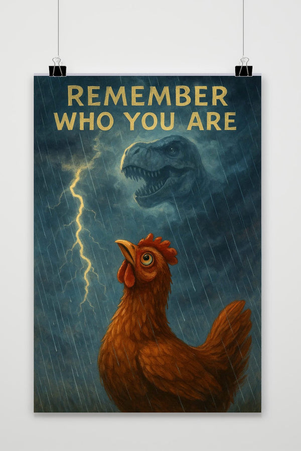 Remember Who You Are Chicken Poster