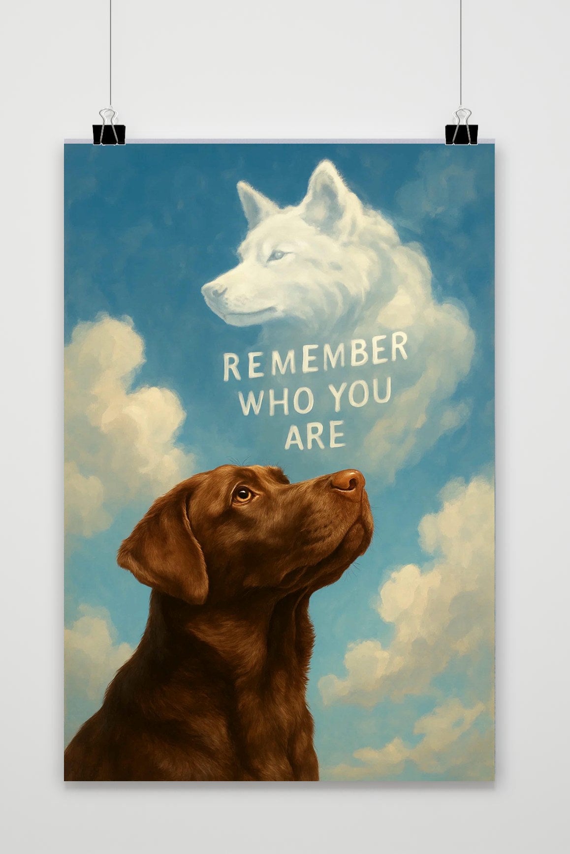 Affiche Remember Who You Are DogText de 25 Artstreet