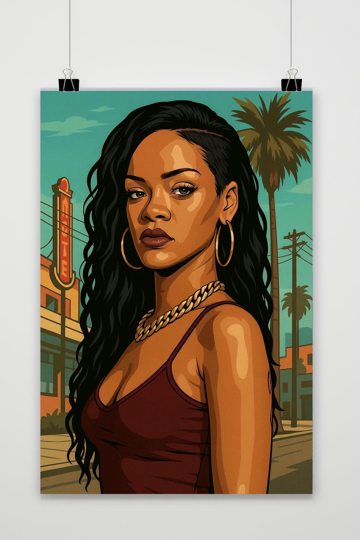 Rihanna Pop Art poster van 25 Artstreet