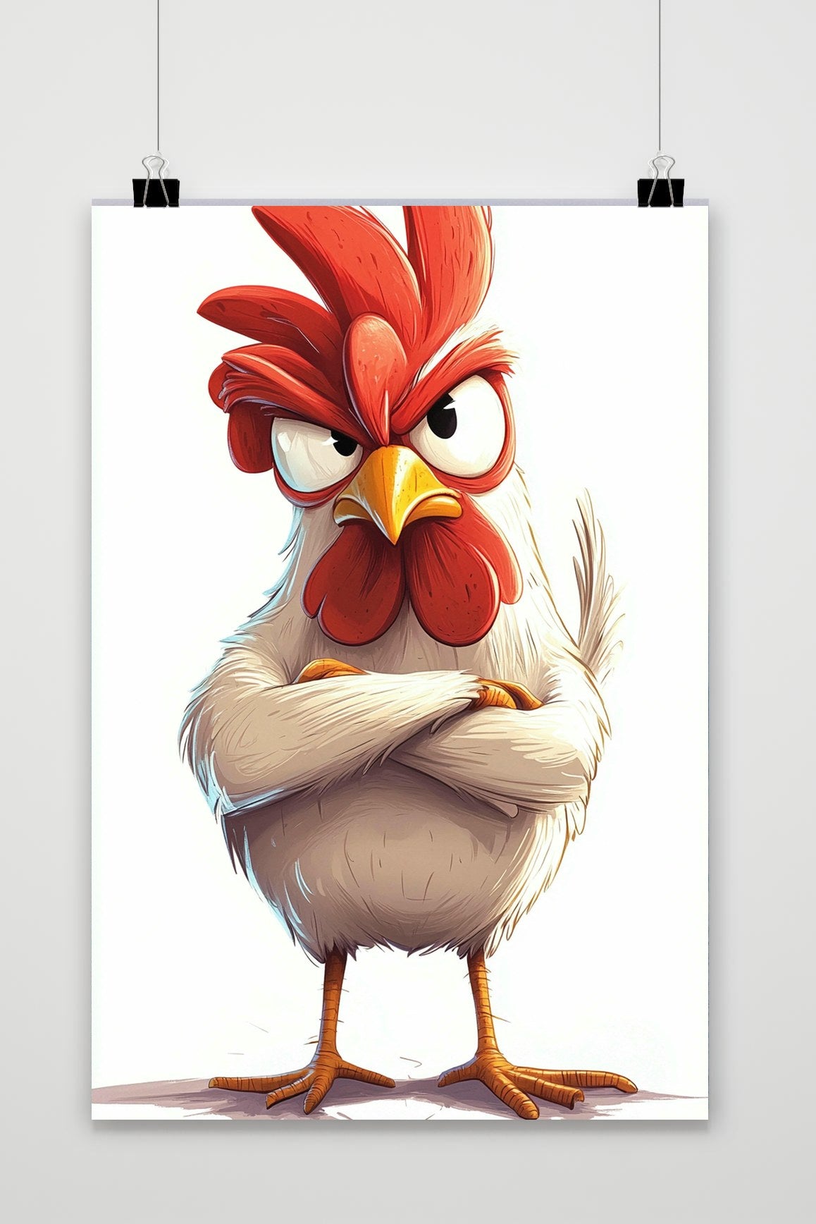 Affiche Rooster Cartoon de 25 Artstreet