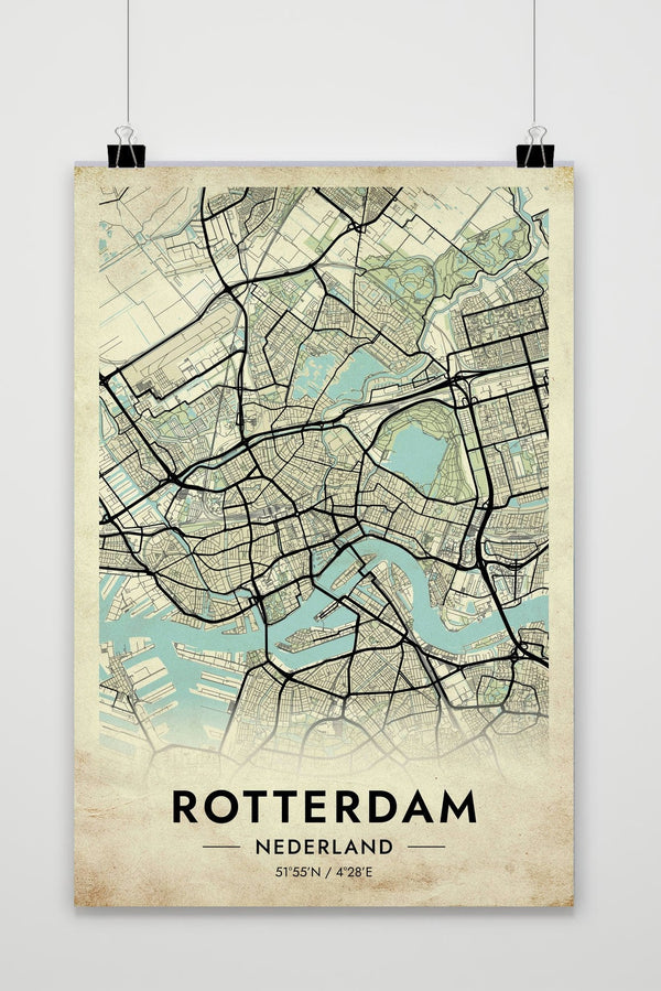 Póster Rotterdam Map